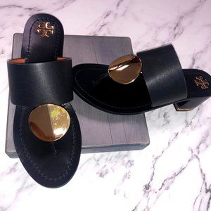 Tory Burch Patos Disk Block Heel Sandal Black